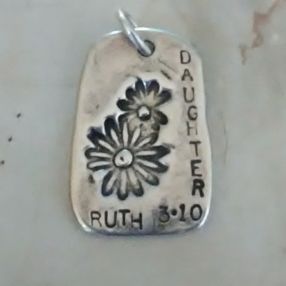Scripture Sterling Charm